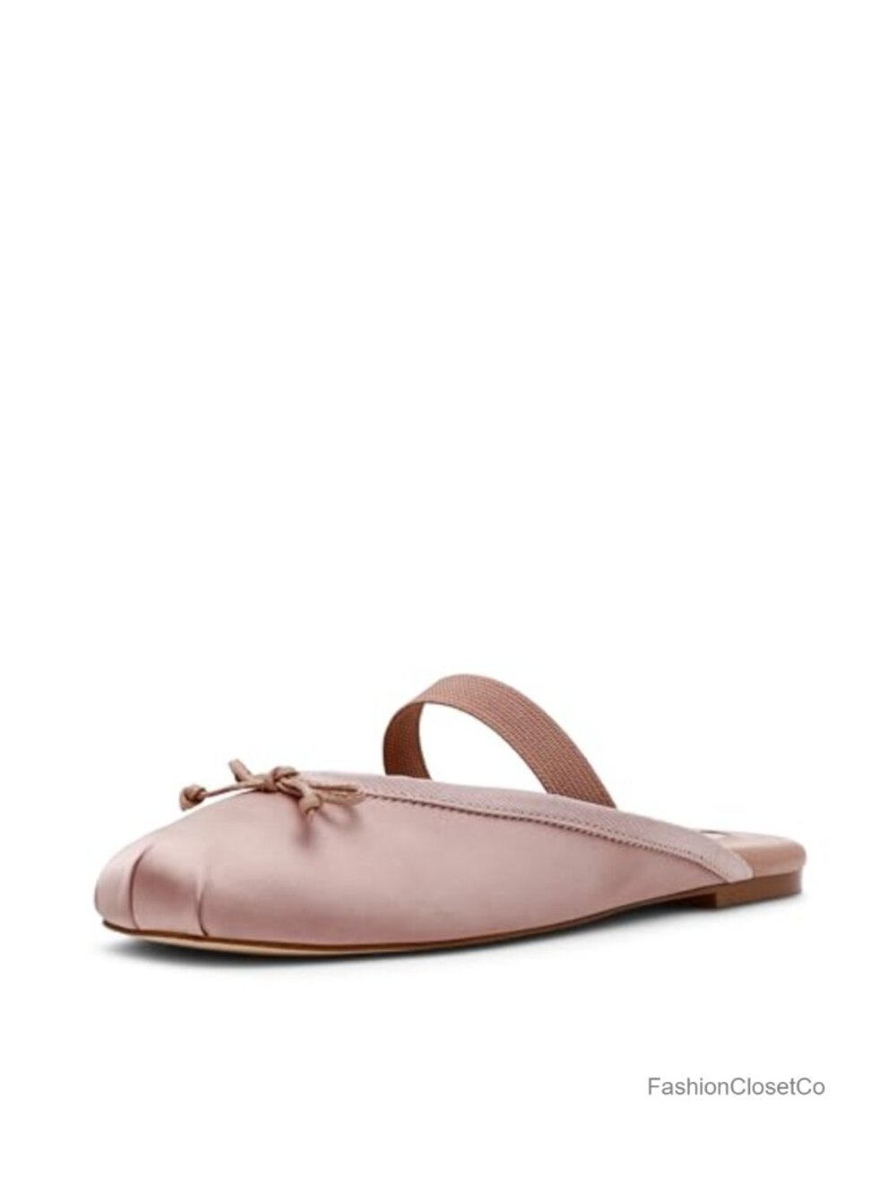 Cutesy Ballet Flat Satin Bow Slingback